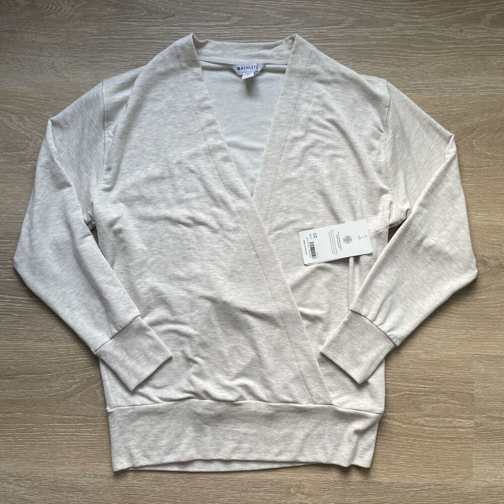 Athleta Purana V-Neck Wrap Sweatshirt (NWT)